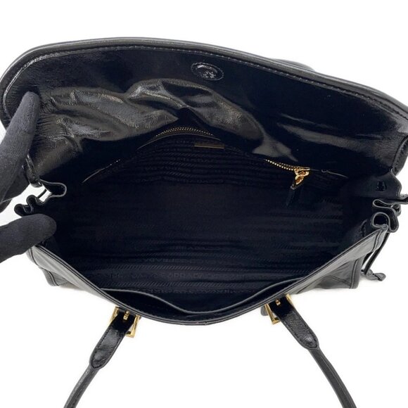 PRADA Shoulder Bag Size Medium Leather Black 1BD376 - Picture 13 of 13
